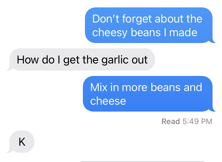 A cooking show but it’s just me texting with my teenager
