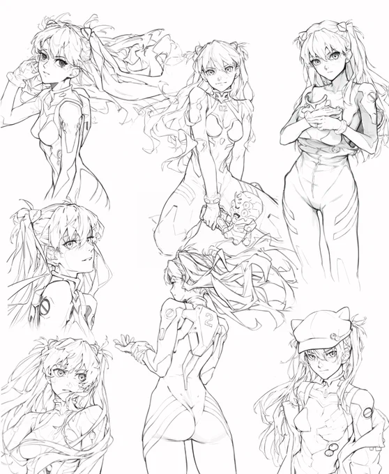 all my recent Asuka sketches from my skimping saga. Which one did u like most ?
Also will post something tomorrow that should make all the ppl I trolled happy 🤫🙃
(No trolling this time. I promise) 