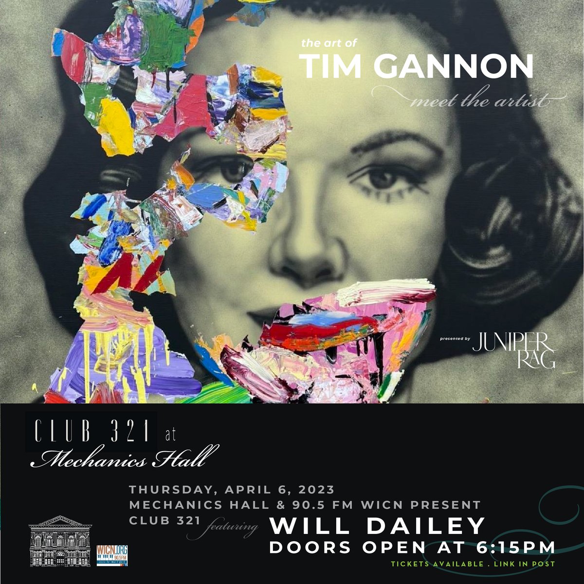 Join us for <a href="/willdailey/">Will Dailey</a> this Thursday with artist Tim Gannon, presented by <a href="/juniperrag/">juniperrag</a>. mechanicshall.org/club321/club-3… #livemusic #art #worcester #cultureofworcester #collab #WICN #mechanicshall