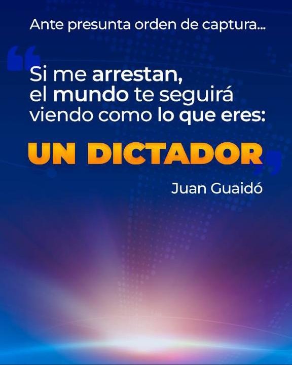 Valiente y frontal... Dios está contigo... eso el mal no lo puede combatir.
Gracias <a href="/jguaido/">Juan Guaidó</a> . La historia te lo reconocerá.  
<a href="/fuerzaliberal/">Haydee Deutsch</a> <a href="/Alconde/">Alfredo Conde 🇻🇪</a> <a href="/Rafaelvelozg/">DIP Rafael Veloz García🇻🇪</a> <a href="/haydee_deutsch/">Haydee Deutsch</a>
<a href="/todos_unidad/">TodosSomosUnidad</a>