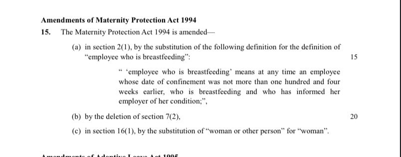 rite20's tweet photo. The Work Life Balance &amp; Miscellaneous Provisions Bill 2022 was approved by the Oireachtas on 29/03/2023.When signed into law,it will enhance existing protections under section 15B of the Maternity Protection Acts 1994 (inserted by s.9 of Maternity Protection (Amendment) Act 2004) https://t.co/X0oWpZXlbP