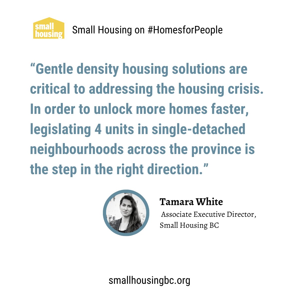 Small Housing commends the Province’s pledge to deliver homes faster for people in British Columbia.

In Premier David Eby’s announcement released today, The Province committed to enabling more affordable middle-income small scale, multi-unit housing. #bcpoli #HomesforPeople