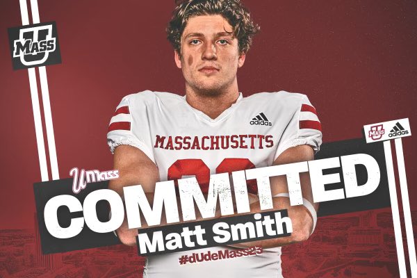 matt_smith90700's tweet image. I am blessed and honored to announce that I am committed to The University of Massachusetts. I would like to thank all of the coaches who recruited me throughout this process and all of my friends, family, and mentors that helped me make this decision. #Cominghome📍#Committed