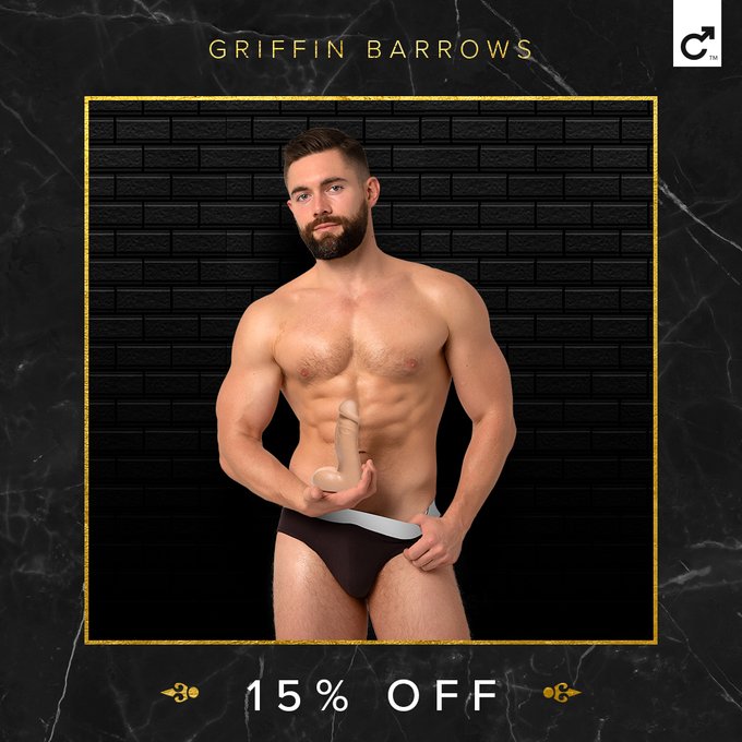 Celebrate the birthday of @griffinbarrowsx all month long with 15% off his Fleshjack and dildo! Only