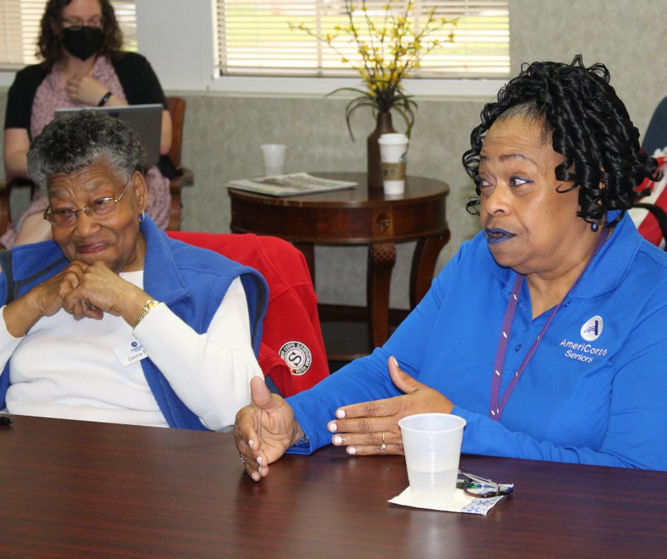 FiftyForward's tweet photo. @FiftyForward kicked off National Volunteer Month with @AmeriCorps Michael Smith. A highlight was a roundtable discussion with @AmeriCorpsSr volunteers serving as Foster Grandparents. The program recruits volunteers for service in the 2023/24 school year https://t.co/S3UYd4rjgU https://t.co/enkORUNPXA