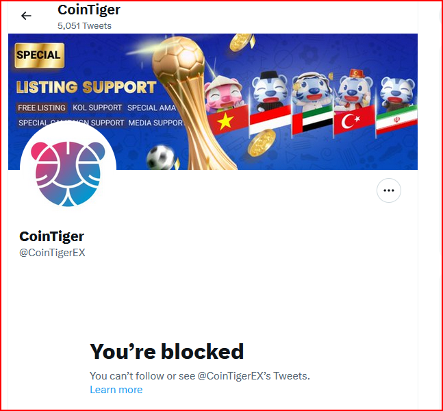 CoinTiger definitely got something to hide. They have blocked us on all channels. 
Stay away! We had official business relationships with them, but they still locked our accounts and stole all our funds.