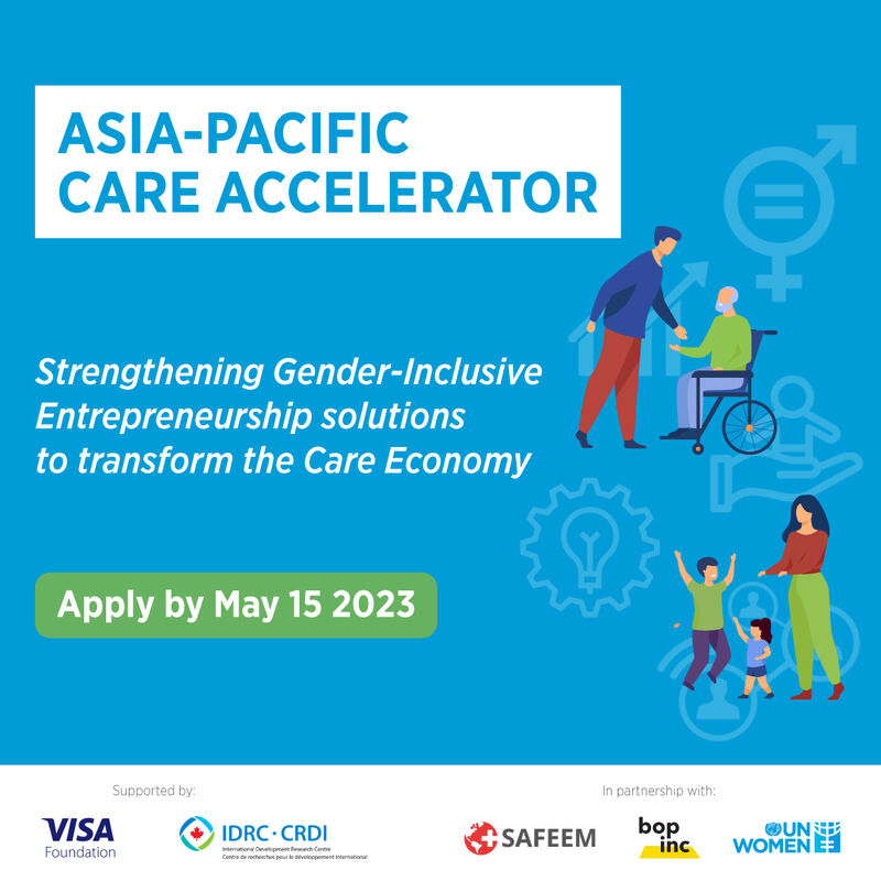 📷Calling all care entrepreneurs!
Visa Foundation & @IDRC_CRDI  with @Bopinc, @Seedstars & @UN_Women will be running a 10-month long accelerator for entrepreneurs in the care sector that aims to increase affordability, access & quality of care services #Care4WEE #CareAccelerator