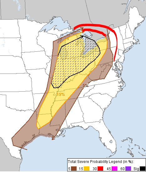 siycles's tweet photo. Extreme Weather possible for Southern Ontario on Wednesday April 4th; tornadoes, strong wind gusts, and hail are all likely to come! Strong thunderstorms on the way, same with weak tornadoes, but anything could happen. #ONStorm #tornadooutbreak #WeatherForecast #Ontario https://t.co/JLhR7BOISA