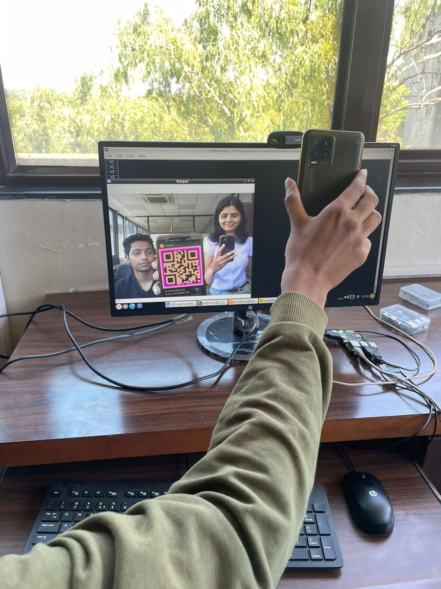 SnehaBhapkar10's tweet photo. This Saturday handson Brainy Pi session, implemented Read time face recognition, QR code Scanner on @brainypi .

Join our fortnight handson sessions: https://t.co/2xhB2WqZCD

#singleboardcomputer #aiot #iot #artificialintelligence #brainypi https://t.co/qr1bgLNgno