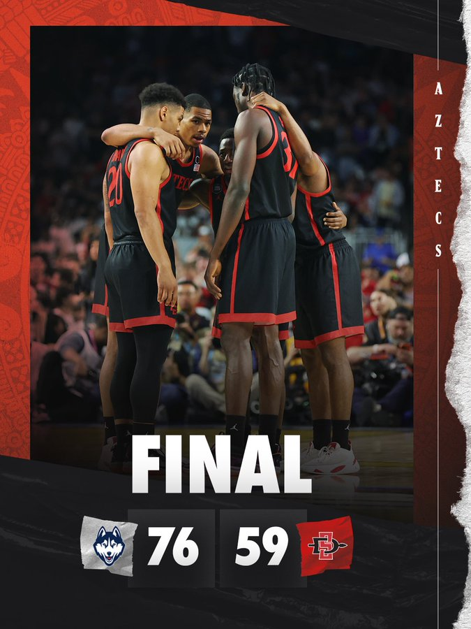 kostrinsky's tweet photo. The ending was not what I wanted, but the journey was amazing as well am very proud of the team and being an #Aztec4Life! https://t.co/KhiKTummYj