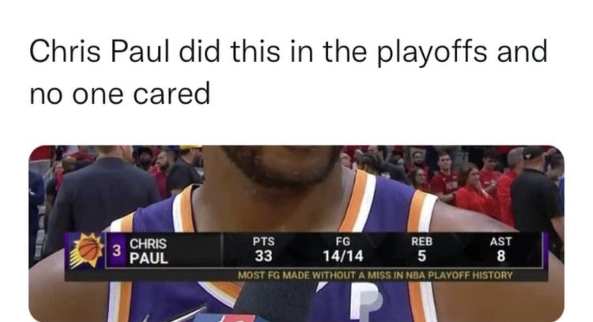 TravMediaCA's tweet photo. Who else remembers cp3 did this in a playoff game https://t.co/A3SEeekApG