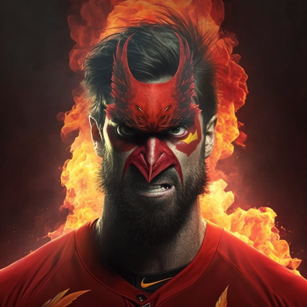 Waino as a fierce Cardinal (apparently)