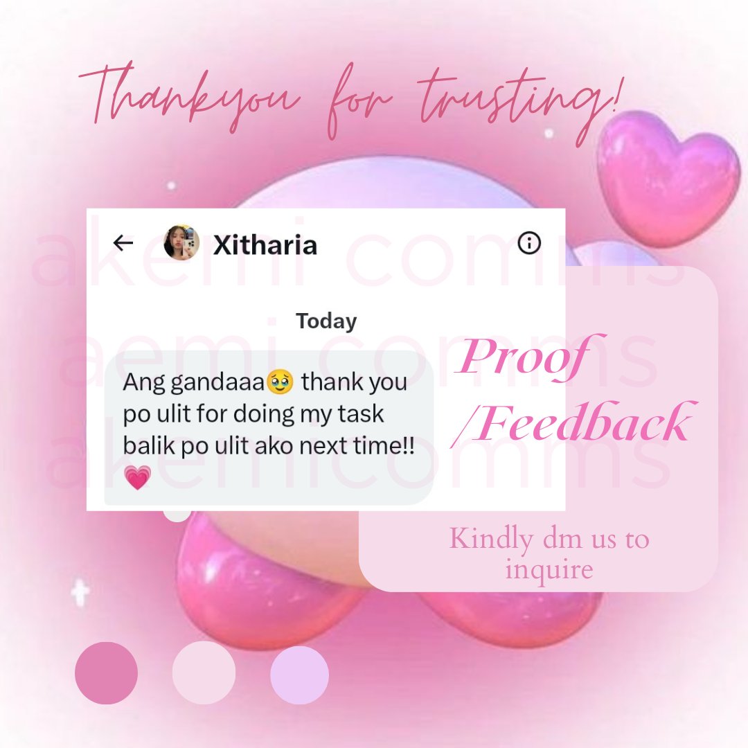 Proof's and Feedbacks!🩷
Task: -Movie Review
            -Reflection Paper

Tysm for trusting>///< #Akemivouch