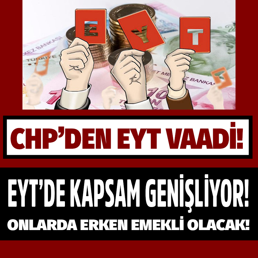 CHP'den yeni seçim vaadi! EYT'nin kapsamı genişliyor onlarda erken emekli edilecek...
usakgundem.com/ekonomi/chp-de…

#eyt #CHP #enflasyon Sayın Cumhurbaşkanım #StajyerDurmayacak #StajlaBaharGelsin #CırakSesBekliyor #salı