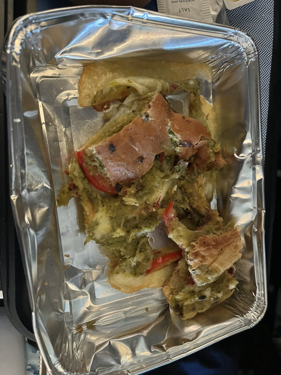 The end to a fabulous trip was destroyed by the <a href="/British_Airways/">British Airways</a> flight home. 
It was bad enough that our 8YO had virtually nothing to eat on O/B that he was ill, he was served this along with tiramisu (coffee) on the flight home.
They also ran out of water to drink!