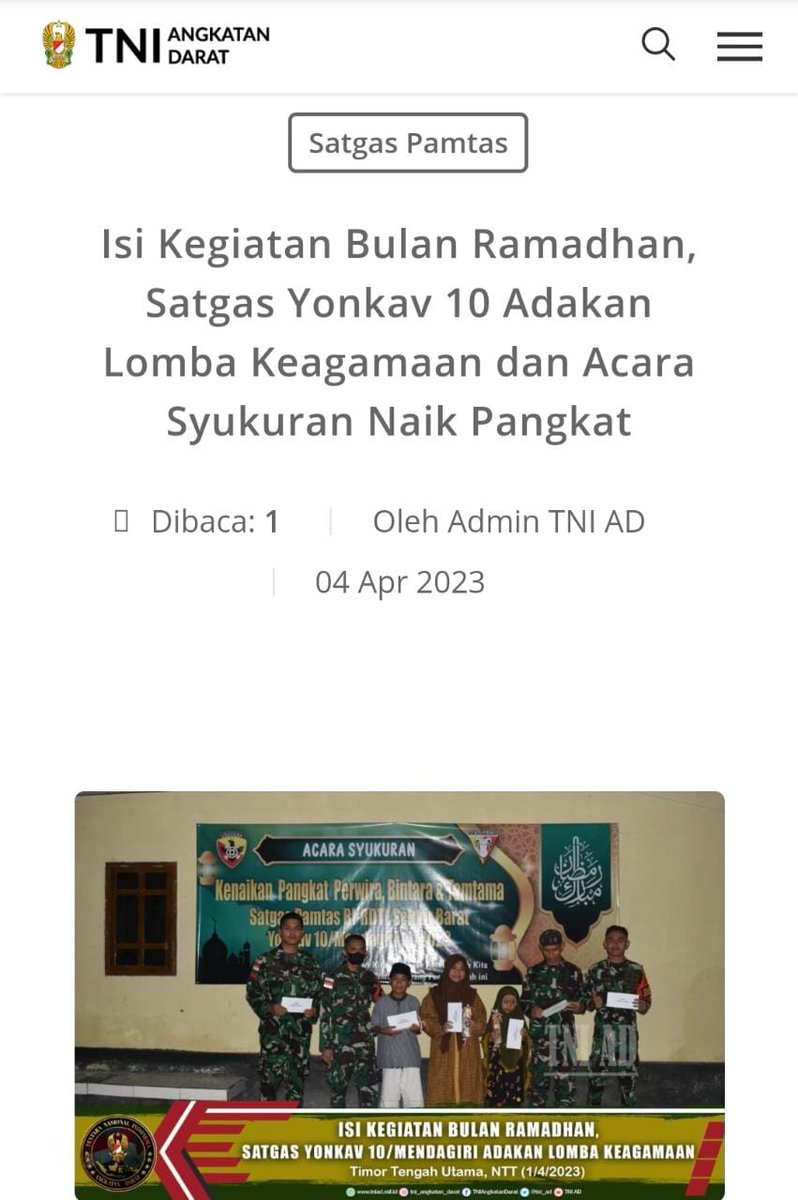 Hikmatul_mla's tweet photo. dalam hal ini Kegiatan perlombaan Ramadhan ini diikuti anak-anak yang mengikuti lomba ini berjumlah 12 orang.

@Ngopibareng_DAR

Angkatan Darat Di Hati Rakyat
Kasad Dudung Abdurachman https://t.co/0YZK0r9ExO