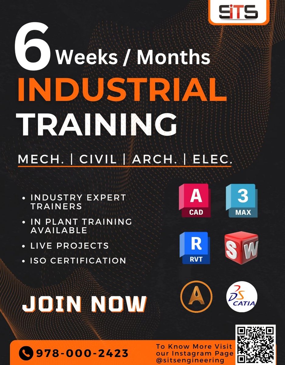 SitsEngineering's tweet photo. Elevate your skills and advance your career with CADD industrial training.

Enquire Now
Sits Cadd Training Institute

📞978-000-2423

Sits Campus
G.t Road, Sirhind

#sits #sitssirhind #sitscadd #cadd #caddtraining #training #study #studentlife #rimtcollege #bbsbec #sirhind https://t.co/cwhrGwbZYp