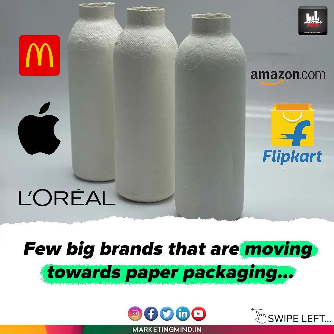 Few big brands that are moving towards paper packaging...
(1/6) 👇

#MarketingMind #PaperPackaging