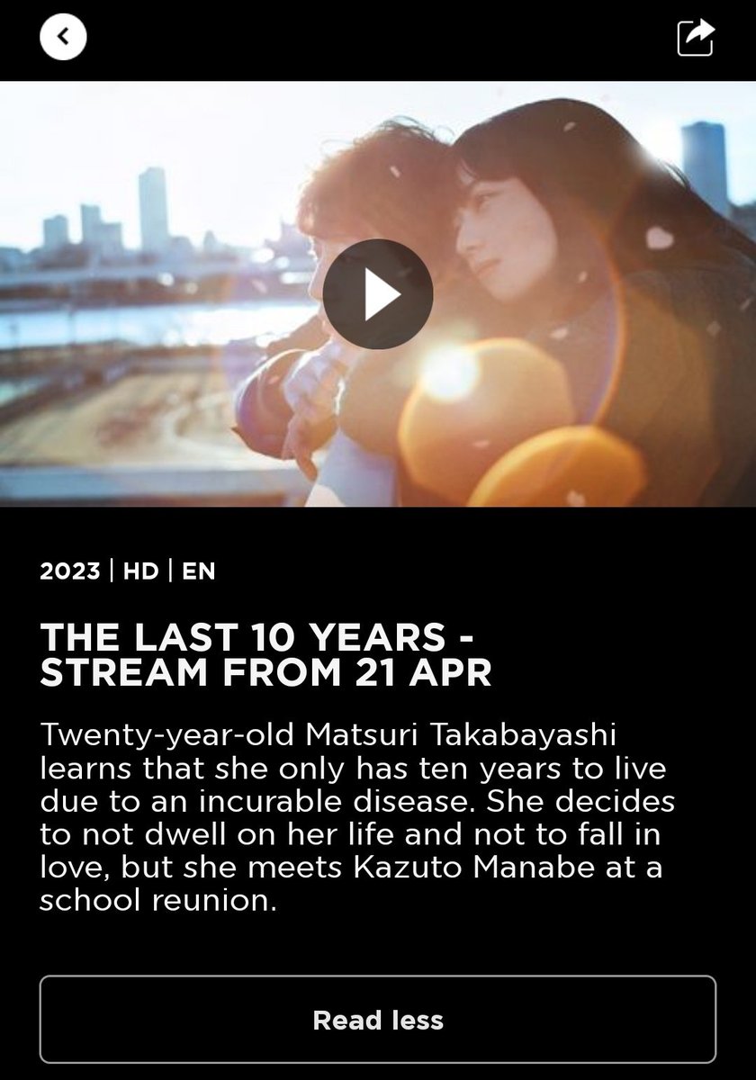 friedchickyen's tweet photo. The Last 10 Years starring Komatsu Nana and Sakaguchi Kentaro is coming to HBO Go on April 21.
  https://t.co/039gE34gvQ https://t.co/ZTlbImdRZA