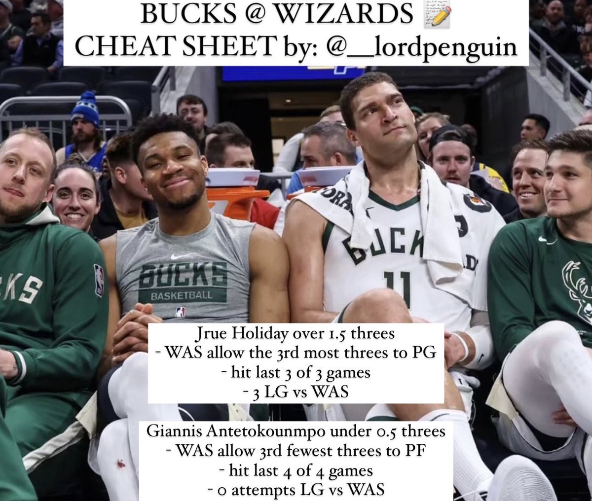 __LordPenguin's tweet image. 4/4 NBA CHEAT SHEETS 📊

Favorable Matchups 🤝 Favorable Trends

#NBA #CheatSheets #PlayerProps