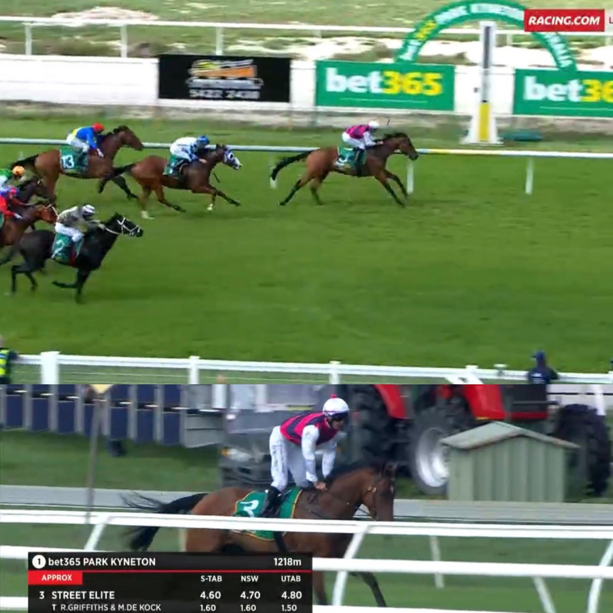 GriffithsRacing's tweet photo. Winner Winner 🥇 

Street Elite shows an elite turn of foot at Kyneton in the first to kick off his campaign with a win

Great ride by Joe Bowditch 

Congratulations all connections 🎉 🎉 https://t.co/1UE1je0cc0