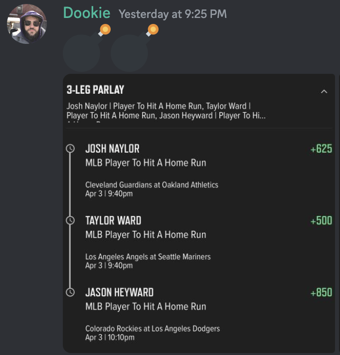 dookiehogue's tweet image. NBD JUST A +41230 DINGER BOMB FROM THE DISCORD! 💣💣💰💰