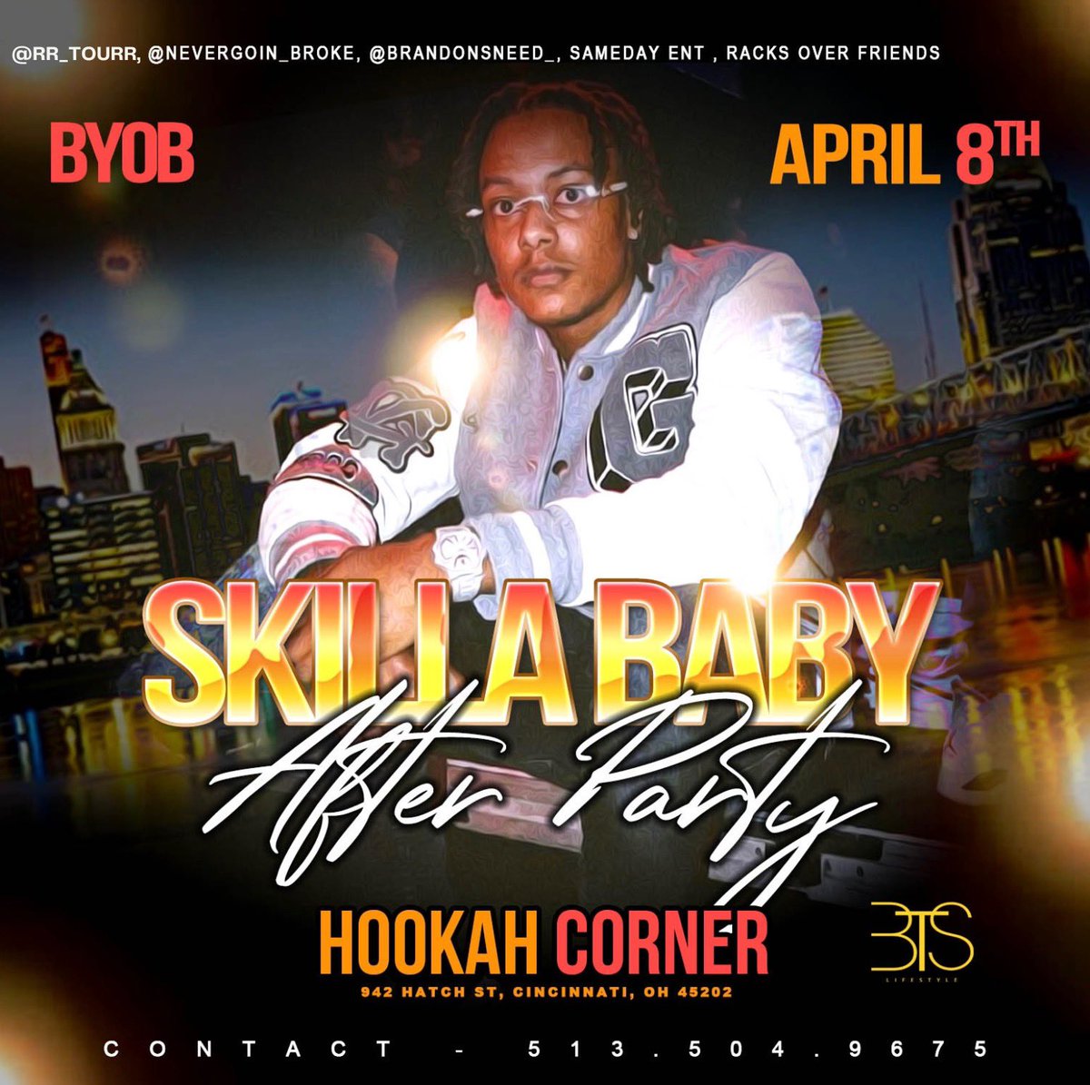 THE OFFICIAL SKILLA BABY AFTER PARTY @hookahcorner THIS SATURDAY 🔥🔥 TELL ALL YALLS FRIENDS😮‍💨 BYOB🤷🏽‍♂️