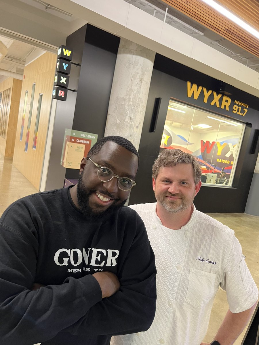 Turn the dial to <a href="/wyxr_memphis/">WYXR 91.7 FM — Raised By Sound</a> 91.7 right now &amp; check out <a href="/committomemphis/">Commit to Memphis</a>’ own <a href="/JaredJayBBoyd/">Jared 'Jay B.' Boyd</a> &amp; <a href="/kelly_english/">Kelly English</a> 
talking about our first ever public event at the @TheShell901 April 29th…