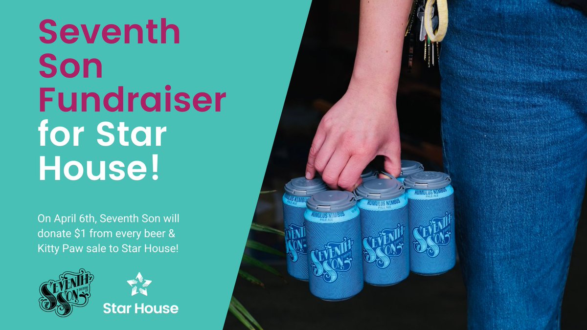 Star House Columbus (@starhousecbus) on Twitter photo Join us this Thursday, April 6 at <a href="/seventhsonbrew/">Seventh Son Brewing</a> for a fundraiser in which $1 from every beer and Kitty Paw will be donated to Star House.
Together, we can empower Central Ohio youth to exit homelessness for good! Join us this Thursday, April 6 at <a href="/seventhsonbrew/">Seventh Son Brewing</a> for a fundraiser in which $1 from every beer and Kitty Paw will be donated to Star House.
Together, we can empower Central Ohio youth to exit homelessness for good!