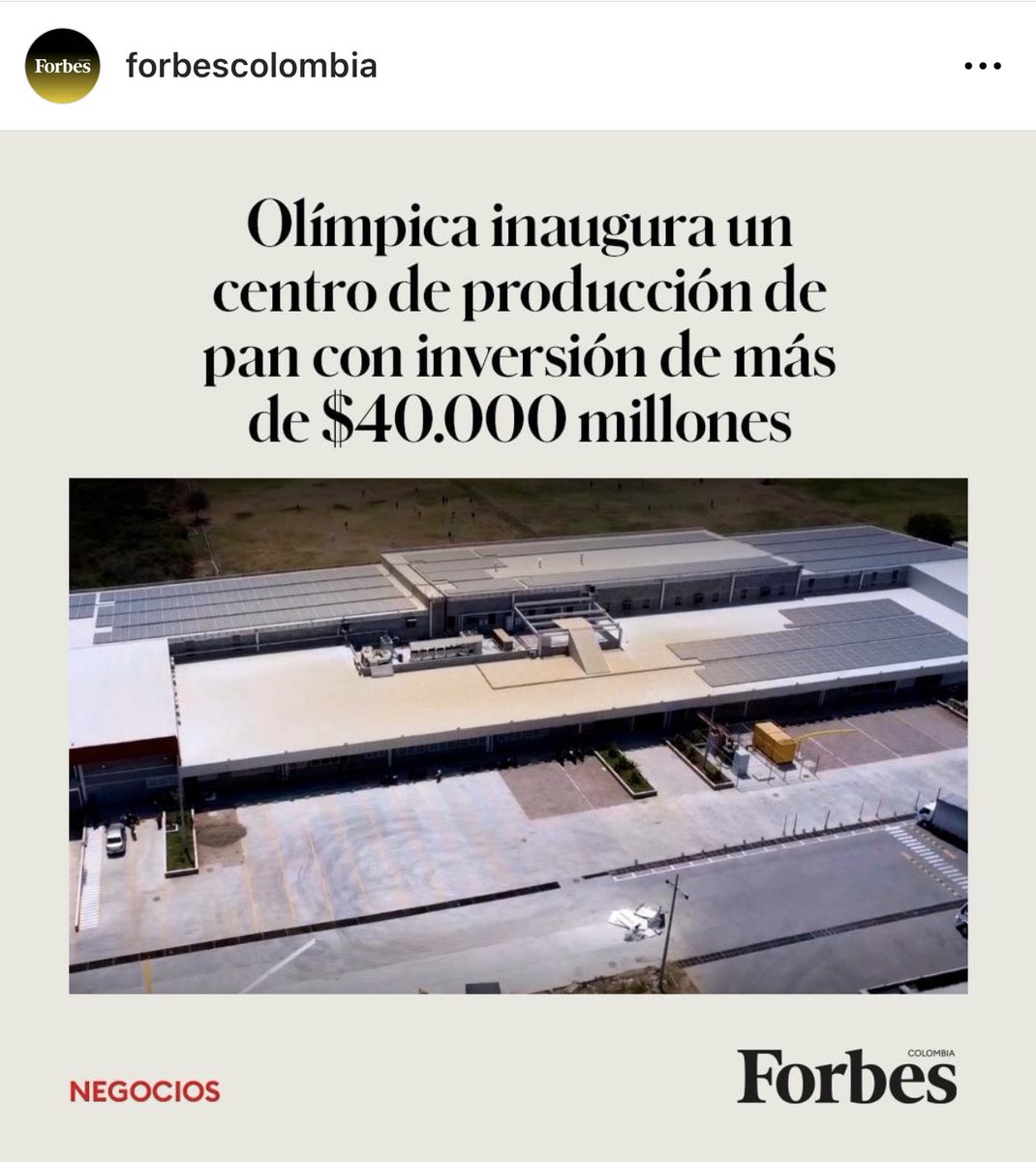 Felicito al grupo Olímpica y en especial a mi papá por seguir apostándole al Caribe y a todo el país. Hoy se apertura una nueva planta para la producción de pan a granel, repostería y hojaldre con una capacidad de hasta 34 mil piezas.