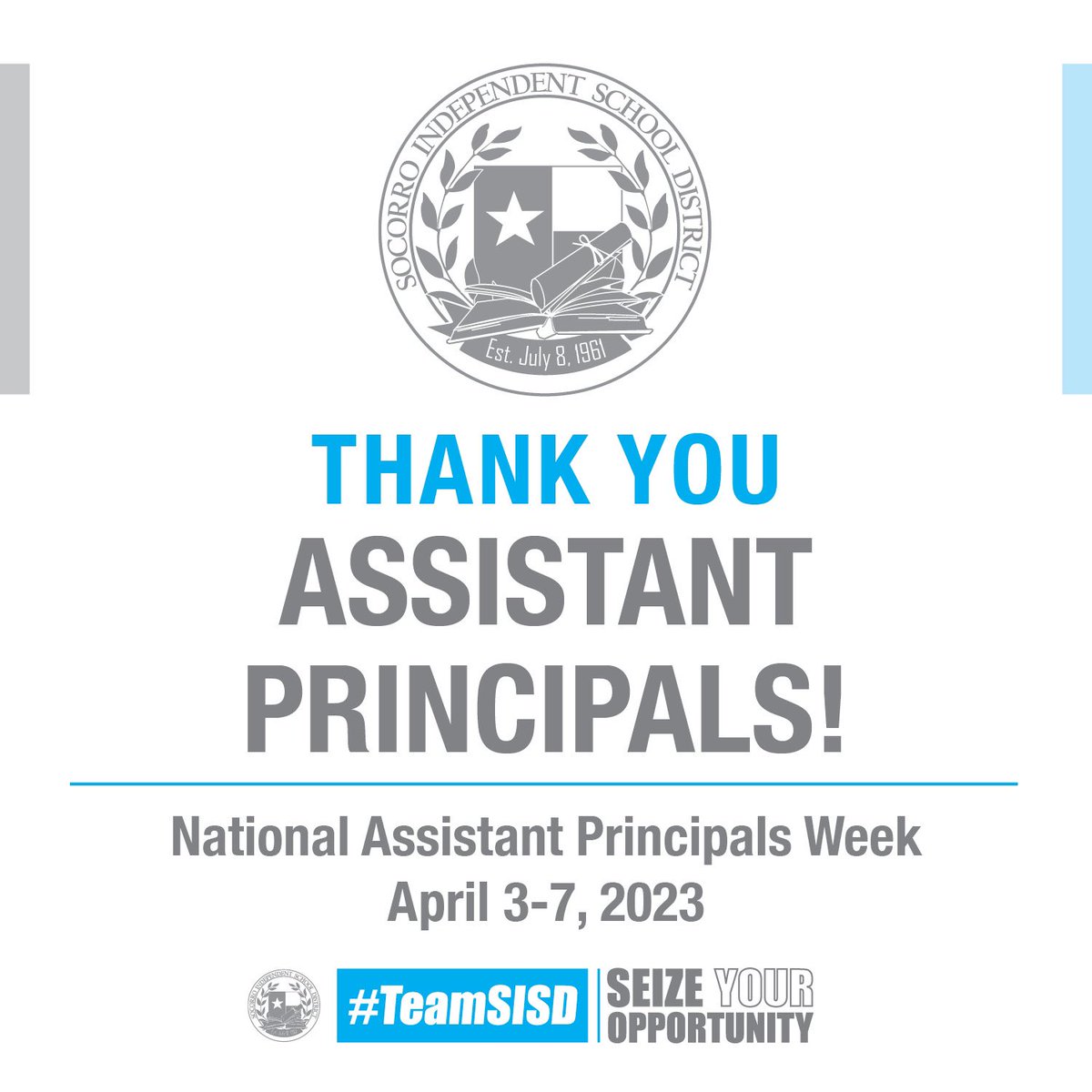 Socorro ISD on Twitter "Happy National Assistant Principals Week! 
