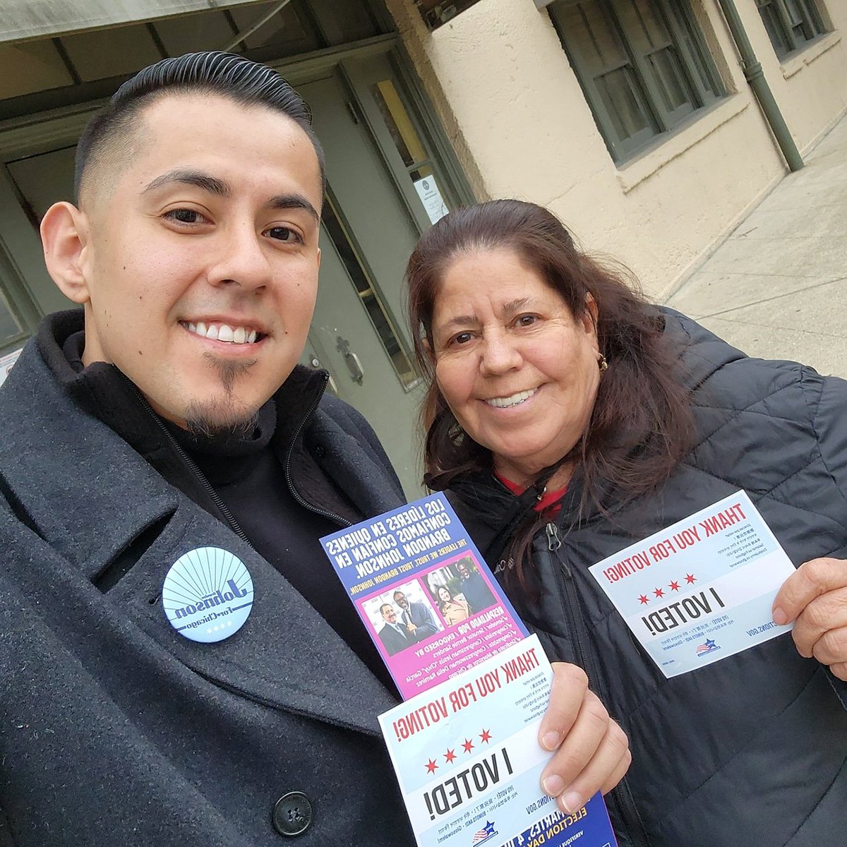 Took my grandma to early vote for @brandon4chicago 🗳

The choice this election is pretty simple: a Republican like Vallas OR a real Democrat like Brandon who's committed to reinvesting resources into our communities.

As grandma said, "Otro Republicano como Trump, eso si que no"