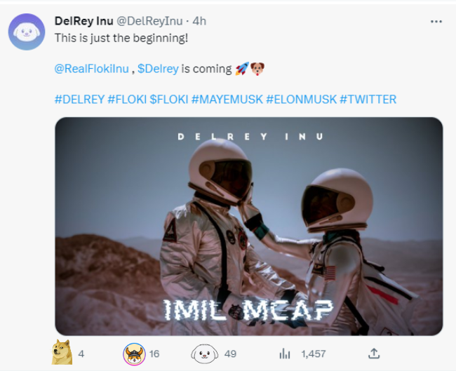DelReyInu's tweet photo. Looks better 🥰🤣

@elonmusk 

#DELREY $DELREY #DOGE $DOGE #FLOKI $FLOKI
#TWITTER #ELONMUSK https://t.co/NqkBr4xD9J