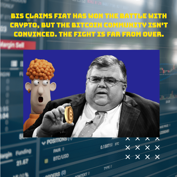 JamesSt43915370's tweet photo. BIS claims fiat has won the battle with crypto, but the Bitcoin community isn't convinced. The fight is far from over.
#CryptoMonday
#CryptoandFinancing https://t.co/B8cpcQSFCG
