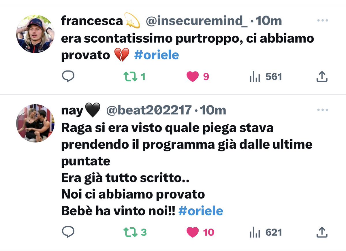 ErikaBarnaba's tweet photo. #oriele #orianistas  #gfvip #GFVIPParty  #GFVipRadio  #INCORVASSI https://t.co/z9cUDbZA8U