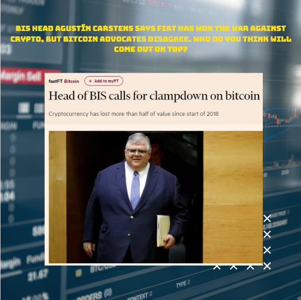 JamesSt43915370's tweet photo. BIS claims fiat has won the battle with crypto, but the Bitcoin community isn't convinced. The fight is far from over.
#CryptoMonday
#CryptoandFinancing https://t.co/B8cpcQSFCG