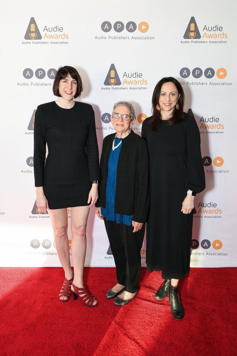 Still celebrating #audies2023 #apac2023 -- love being part of the incredible @AudioFileMag Team and loved celebrating #audiobooks with Michele @mleecobb Robin #narrators #publishers