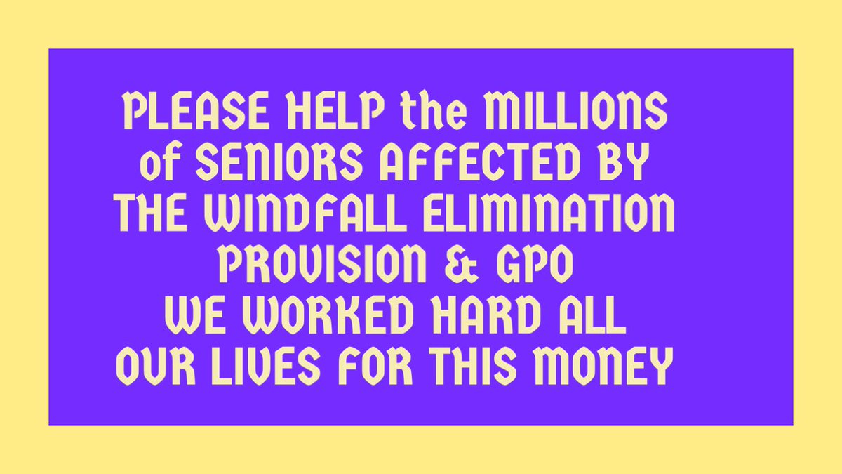 @c_cauterucci @RepJayapal @RepJayapal WE NEED YOUR HELP! Thank you for cosponsoring H.R. 82 in the 117th. Seniors who worked all their lives deserve their FULL Social Security benefits. PLS cosponsor H.R. 82 in the 118th. #RepealWEP #RepealGPO.
#EliminateWEPGPO_NOW