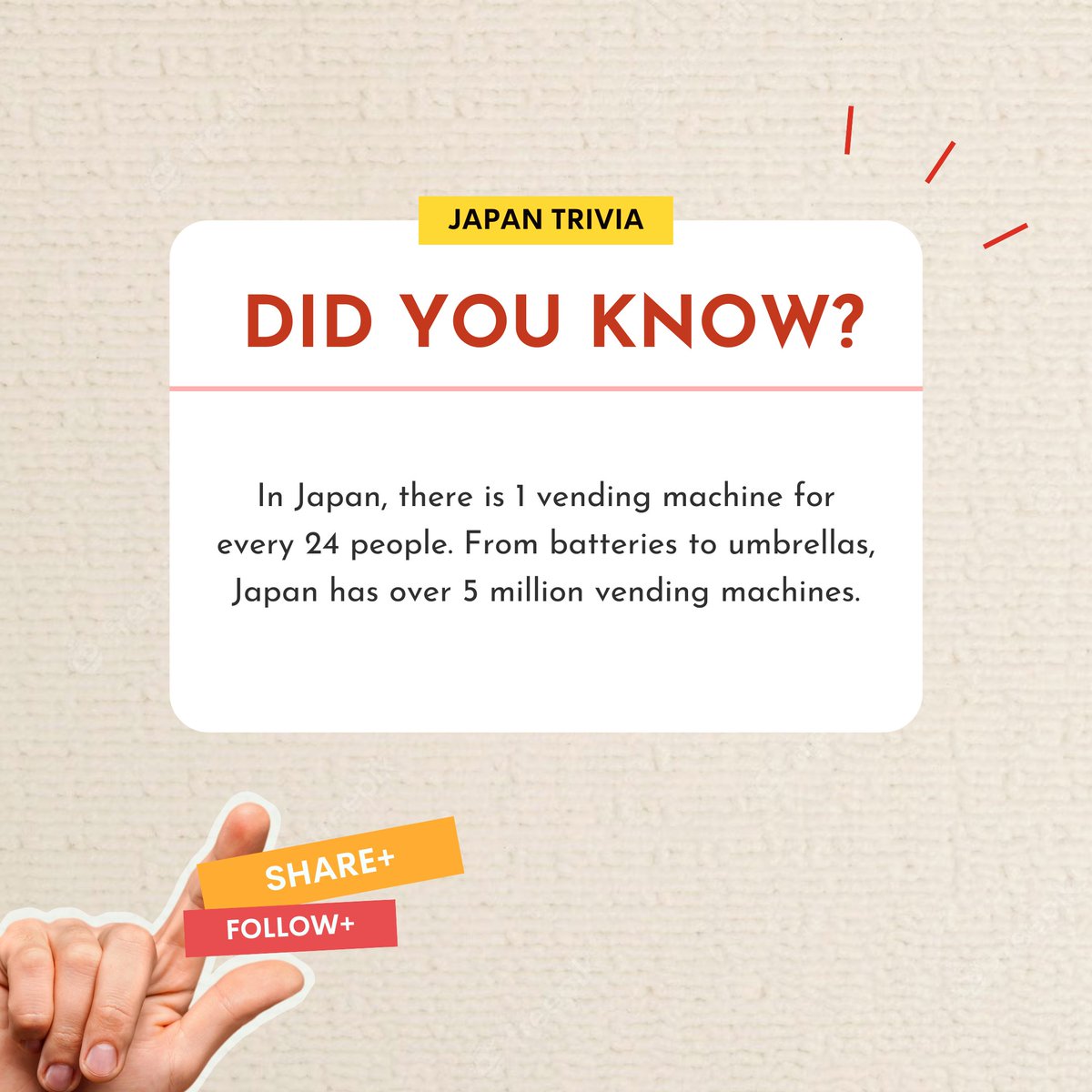 nbffjapanese's tweet photo. Did you know this Japanese fact? The possibilities are endless! #japaneseculture #nbffjapanesespotlight #japan #japantravel #japanvendingmachine https://t.co/5OVRWq9qFC