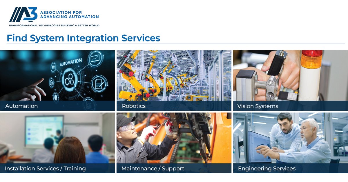 a3automate's tweet image. Looking for a system integrator? Start your search here to ensure your automation project is a success: hubs.la/Q01K3MKS0 #automation #robotics #visionsystems #installation #training #maintenance #support #engineeringservices #projectmanagement
