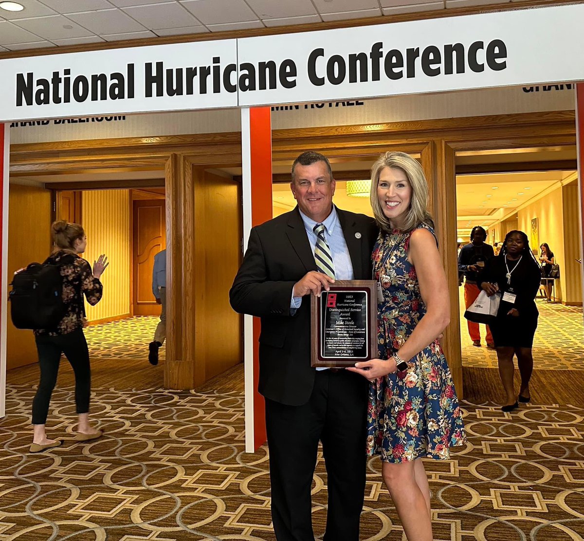 GOHSEP's tweet image. At the 2023 National Hurricane Conference, GOHSEP Communications Director, Mike Steele was recognized with the ‘Distinguished Service’ award for his 10 years of outstanding leadership  developing numerous public education campaigns and assisting neighboring states. #GetAGamePlan