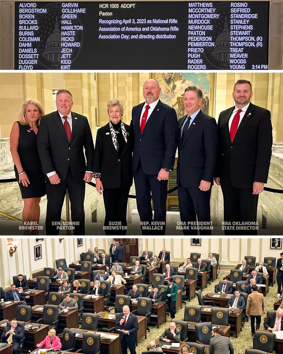 NRA (@nra) on Twitter photo Our heartfelt gratitude goes to <a href="/GovStitt/">Governor Kevin Stitt</a> and the Oklahoma legislators for championing our Second Amendment rights. Let's come together to celebrate and steadfastly protect our right to bear arms! Our heartfelt gratitude goes to <a href="/GovStitt/">Governor Kevin Stitt</a> and the Oklahoma legislators for championing our Second Amendment rights. Let's come together to celebrate and steadfastly protect our right to bear arms!