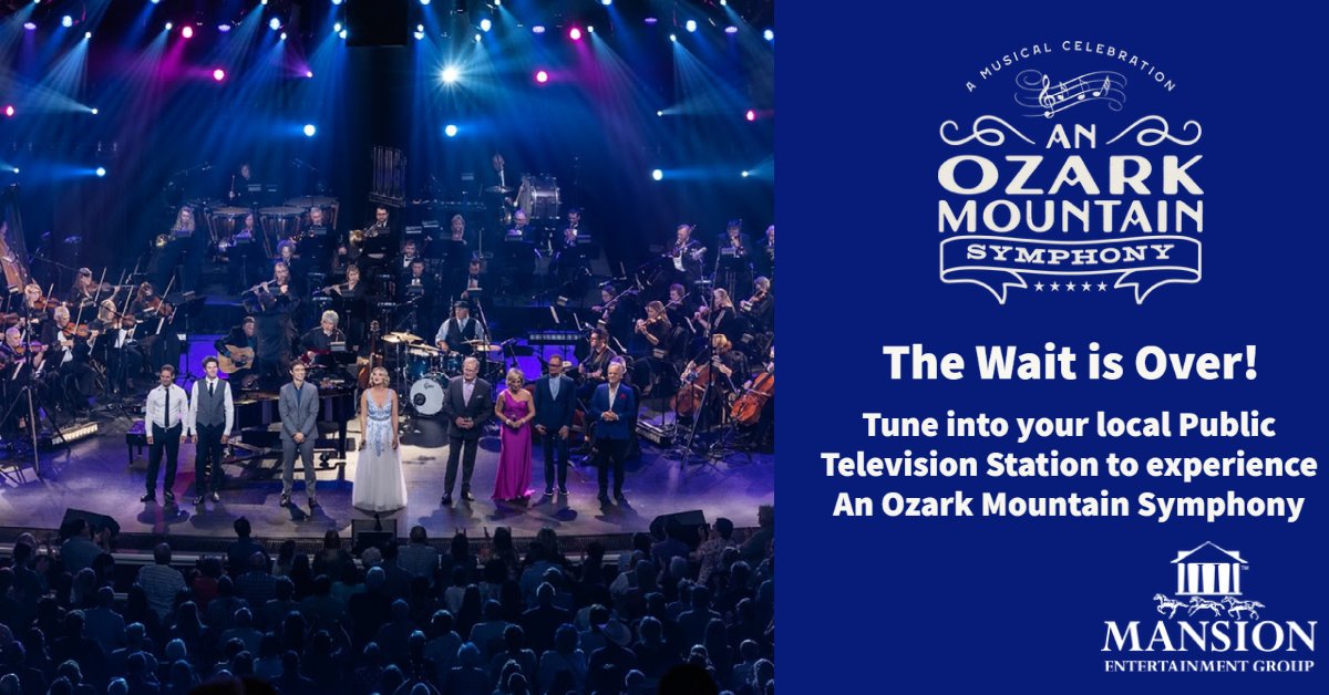 Mansion Entertainment Group - MEG (@group_meg) on Twitter photo The Wait Is Over! Tune into your local #PBS station to experience An Ozark Mountain Symphony filmed at <a href="/MansionTheatre/">The Mansion Theatre For The Performing Arts</a> in Branson, MO.
Link⬇️to the <a href="/ampublictv/">American Public TV</a> Viewing Guide
anozarkmountainsymphony.com/about-5
#AnOzarkMountainSymphony #live #amusicalcelebration The Wait Is Over! Tune into your local #PBS station to experience An Ozark Mountain Symphony filmed at <a href="/MansionTheatre/">The Mansion Theatre For The Performing Arts</a> in Branson, MO.
Link⬇️to the <a href="/ampublictv/">American Public TV</a> Viewing Guide
anozarkmountainsymphony.com/about-5
#AnOzarkMountainSymphony #live #amusicalcelebration