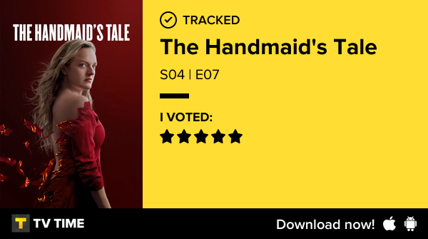 mendesvarms's tweet photo. I've just watched episode S04 | E07 of The Handmaid's Tale! https://t.co/C1kQEdYbdB #tvtime https://t.co/3e77Q6xGh5