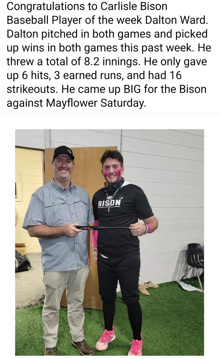 Super proud of you <a href="/DaltonTWard4/">Dalton Ward</a> !!! ✝️ <a href="/coachtew8/">Steven Tew</a> <a href="/Spigner23/">Lance Spigner</a> <a href="/arprospectcoach/">Andy Menard</a> <a href="/wshef34/">Will Sheffield</a> <a href="/estesthethird/">Jonathan Estes</a> <a href="/SpectsBaseball/">Spects National Baseball Club</a> <a href="/pump_tha/">Pu〽️pThaBreaꓘs</a> <a href="/UARMBaseball/">UARM Baseball</a> 
#alwaysyournumberonefan
#stayhumble #stayfocused