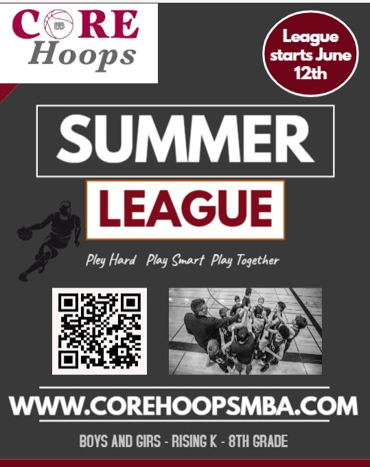 CoreHoops's tweet image. Summer ball is right around the corner! Sign up today for the CORE Hoops Summer League!!