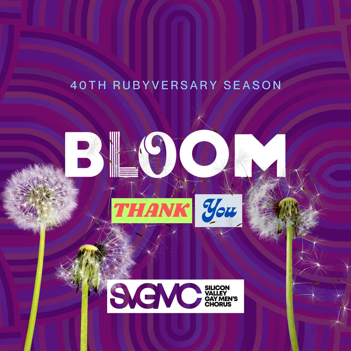<a href="/svgmc/">svgmc</a> singers, staff, ➕ board members are beaming with gratitude and joy, knowing that our 𝟰𝟬𝗧𝗛 𝗥𝗨𝗕𝗬𝗩𝗘𝗥𝗦𝗔𝗥𝗬 𝗦𝗘𝗔𝗦𝗢𝗡 spring concert, Ｂ𝕃𝒪ＯM, was embraced ➕ loved by all who attended! Next up: the one-night-only celebration, ℱＯR𝕋ㄚ, commemorating 1983‼️