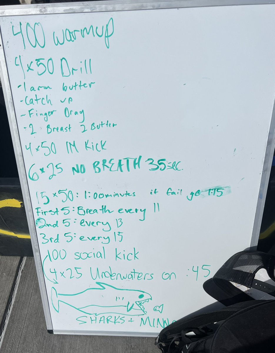 sta_swim's tweet photo. Captains wrote practice today. AC’s birthday. Sharks and Minnows. Metal Monday’s 🎶 https://t.co/7baMgcsyov