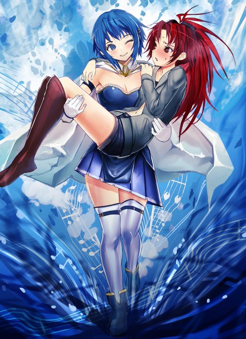 おはようございますさやかちゃんと杏子ちゃん#魔法少女まどかマギカ 