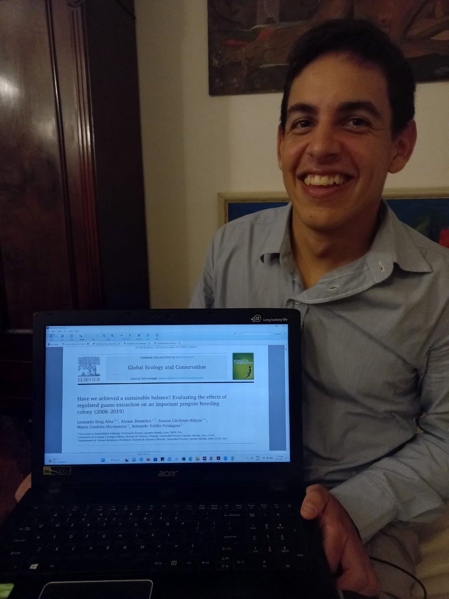 Estamos muy orgullosos de <a href="/DoigLeonardo/">Leonardo Doig</a> , miembro del laboratorio #Ecosalud, que hoy sustentó su tesis en la modalidad de artículo científico y aprobó con excelencia. ¡Un gran logro que demuestra su dedicación y esfuerzo!